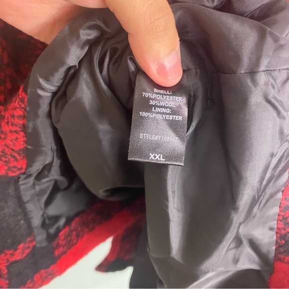 Pomander Place Buffalo Plaid Red Black Shacket Sz‎ XXL - Picture 6 of 6